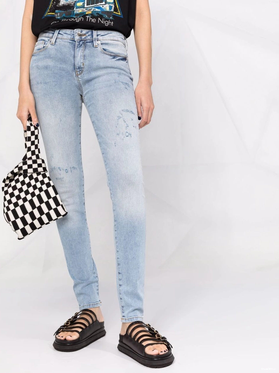 Affordable jeans Moschino skinny distressed-effect Women Love 0425